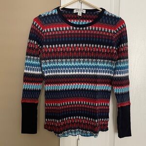 Orvis Women’s Patterned Long Sleeve Thermal. Size Medium.